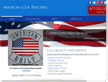 Tablet Screenshot of madeinusapatches.com